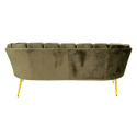 Zielona sofa retro na złotych nóżkach Clayre & Eef