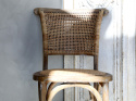 Drewniane krzesło boho z rattanem Chic Antique