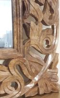 Kwadratowe lustro w drewnianej ramie z Indii 70x70