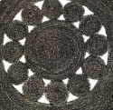 Okrągły dywanik boho black Belldeco