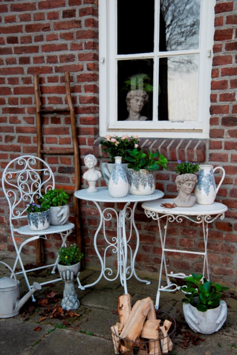 Drewniana drabinka wieszak na ręczniki country