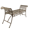 Metalowa postarzana ławka ogrodowa vintage Clayre & Eef