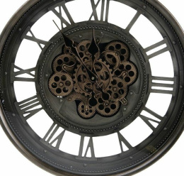 Okrągły zegar ścienny z zębatkami RUSTIC 3 Belldeco