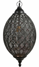 Orientalna czarna lampa sufitowa koniczyna Belldeco A