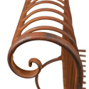 Postarzana mini ławka ogrodowa rustykalna Clayre & Eef