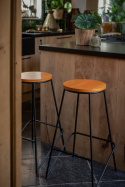 Skandynawski stołek barowy drewno i metal