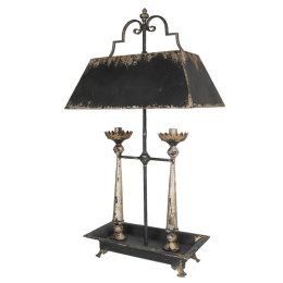 Metalowa postarzana lampa stołowa Clayre & Eef