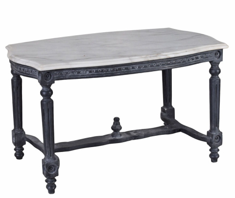 Stylizowany na stary stolik z marmurowym blatem