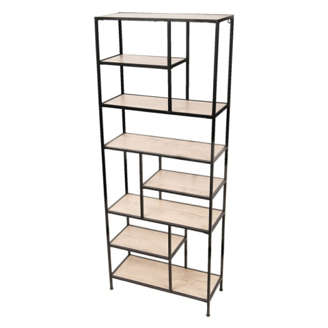 Nowoczesny regał loftowy z drewna i metalu