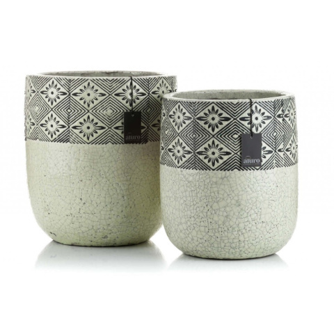 Okrągła osłonka donica szkliwiona ANTERO ALURO XXL