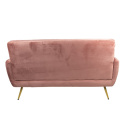 Sofa retro na złotych nóżkach różowa Clayre & Eef