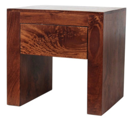 Indyjski drewniany stolik nocny szafka kolonialna