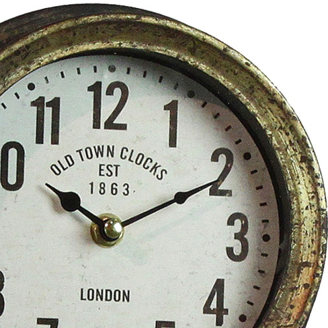 Metalowy egar ścienny industrialny Clayre & Eef