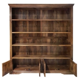 Duży kolonialny regał z drewna mango 180 cm toffi