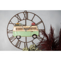 Ażurowy zegar ścieny vintage z busem ogórkiem