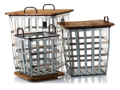 Metalowe kosze FARISA 3 sztuki ALURO