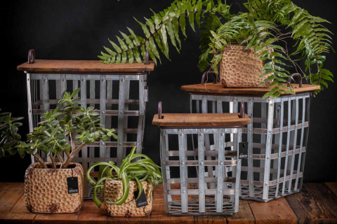 Metalowe kosze FARISA 3 sztuki ALURO