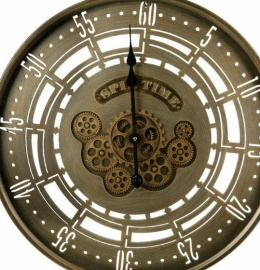Okrągły zegar ścienny z zębatkami RUSTIC 2 Belldeco
