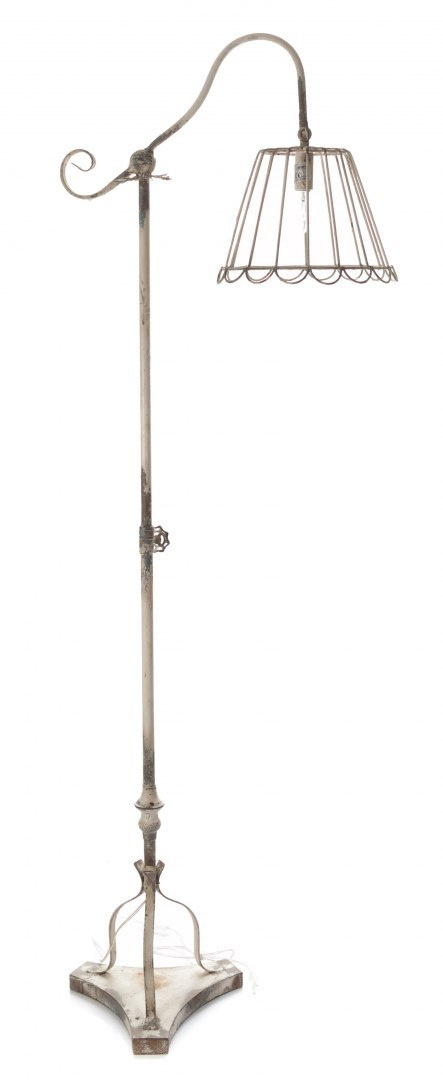 Rustykalna metalowa lampa podłogowa LAMALI ALURO