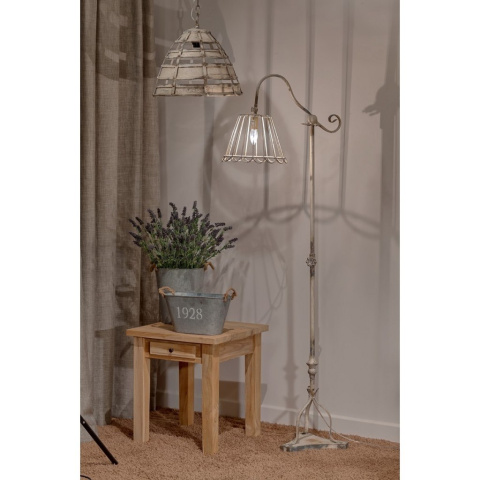 Rustykalna metalowa lampa podłogowa LAMALI ALURO