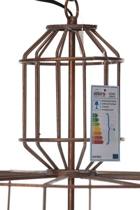 Ażurowa metalowa lampa wisząca MONO ALURO
