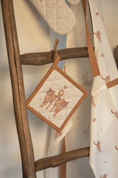 Drewniana drabinka wieszak na ręczniki country