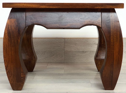 Drewniany kwadratowy stolik kawowy Opium z Indii 60 cm