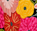 Kolorowy fotel folkowy w kwiaty BOHO Belldeco