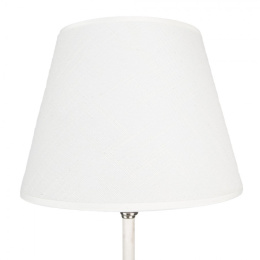 Biała lampa stołowa w stylu skandynawskim Clayre & Eef