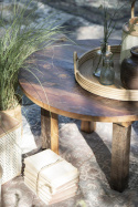 Okrągły stolik kawowy UNIQUE IB Laursen drewno z recyklingu