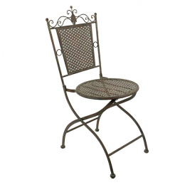 Metalowe krzesło ogrodowe styl rustykalny Clayre & Eef