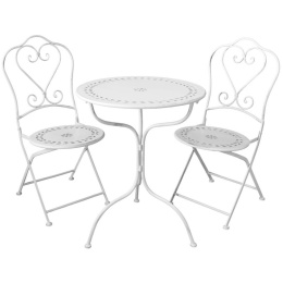 Metalowe meble ogrodowe stolik z krzesłami Chic Antique