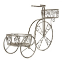 Metalowy stojak rower vintage z koszem na kwiaty