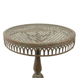 Postarzany metalowy stolik vintage Clayre & Eef