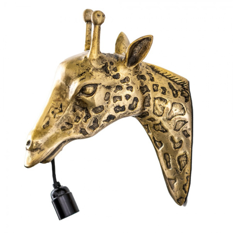 Złoty nowoczesny kinkiet żyrafa Clayre & Eef