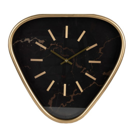 Czarno złoty zegar ścienny w stylu retro