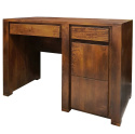 Drewniane proste biurko indyjskie ciepły brąz