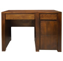 Drewniane proste biurko indyjskie ciepły brąz