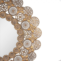 Okrągłe dekoracyjne lustro ścienne Clayre & Eef