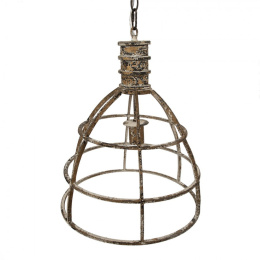 Metalowa postarzana lampa wisząca vintage Clayre & Eef