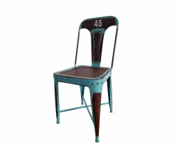 Metalowe postarzane krzesło industrialne LOFT Belldeco