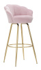 Różowe krzesło barowe muszelka VIENNA Mauro Ferretti