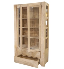 Drewniana przeszklona witryna indyjska mango