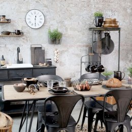 Długi stół industrialny do salonu Chic Antique