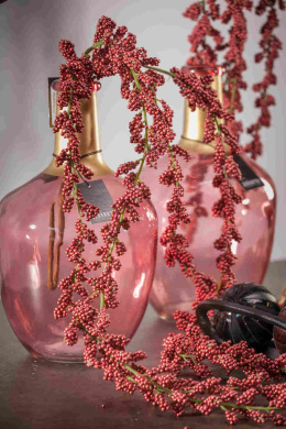 Wazon szklany różowy CAMI dekoracyjny ALURO