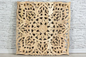 Drewniany rzeźbiony panel ścienny z Indii
