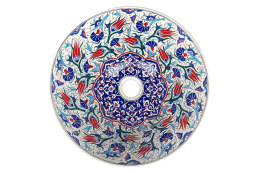Kolorowa ręcznie malowana umywalka nablatowa z Turcji
