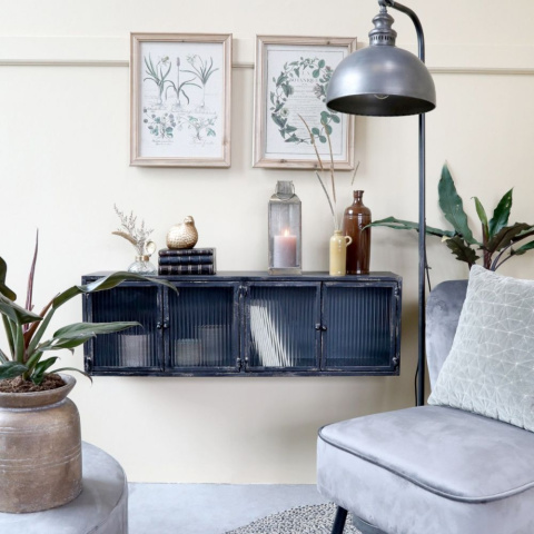 Metalowa industrialna lampa podłogowa Chic Antique