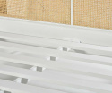 Białe drewniane łóżko w stylu hampton Belldeco 200x160