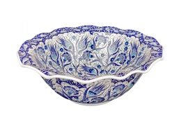 Orientalna ceramiczna umywalka w kwiaty z Turcji